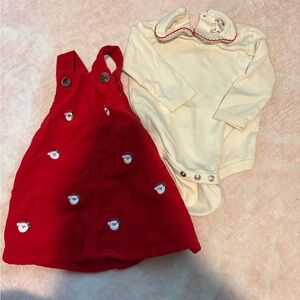Christmas (Santa) matching baby set